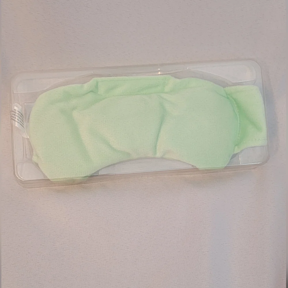 NWOT Anti Stress Sinus Pillow Light Green Plush Sleep Mask